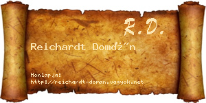 Reichardt Domán névjegykártya